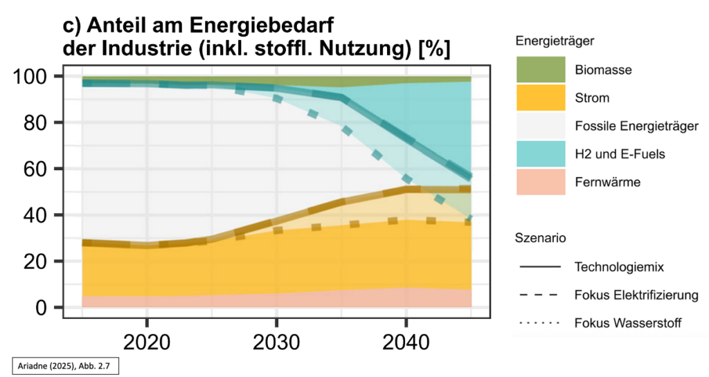 Energiebedarf der Industrie (Ariadne 2025)
